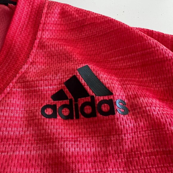 Adidas Climalite Mens MED T-Shirt Gym Running — Scarlet color - Picture 5 of 8